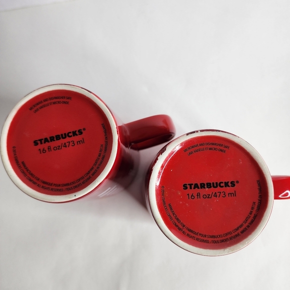 Starbucks Siren logo Christmas ceramic coffee mugs 16oz - Picture 11 of 11